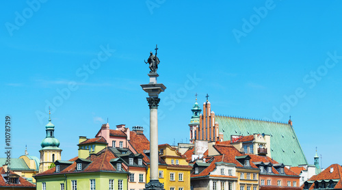 Sigismund's Column in Warsaw city Poland