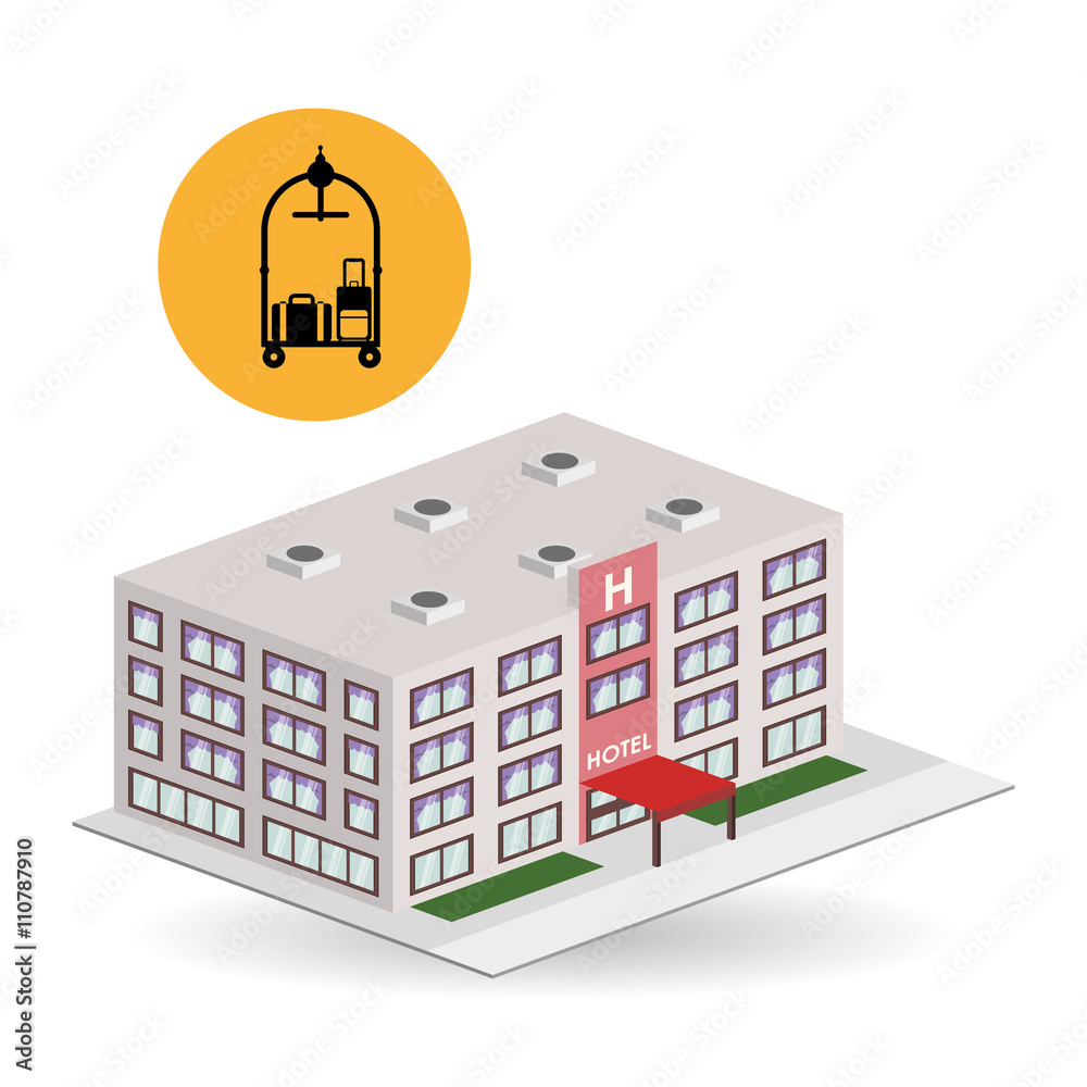 Hotel design. travel icon. Isolated and flat illustration Hotel design. travel icon. Isolated and flat illustration