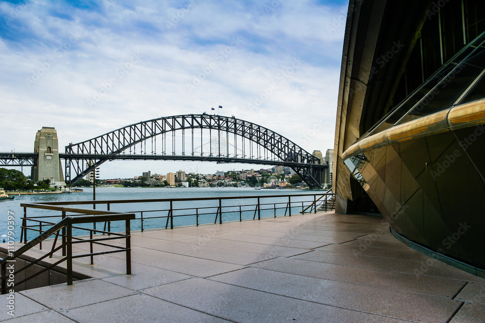 Sydney Harbour and Bridge, landscape format