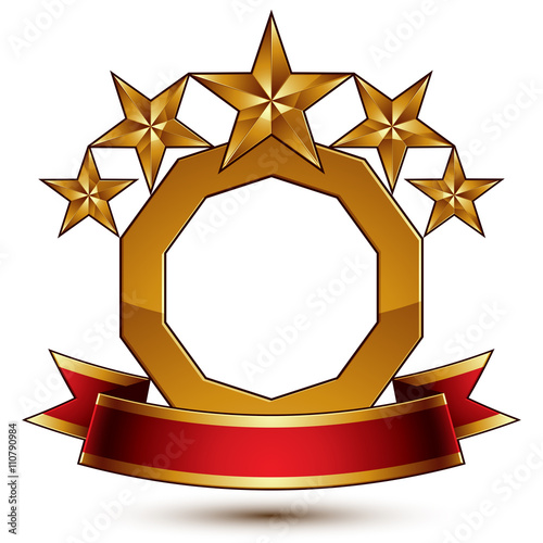 Majestic vector golden ring...