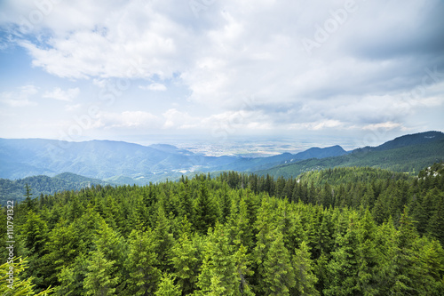 Beautiful summer landscape from the mountains,
