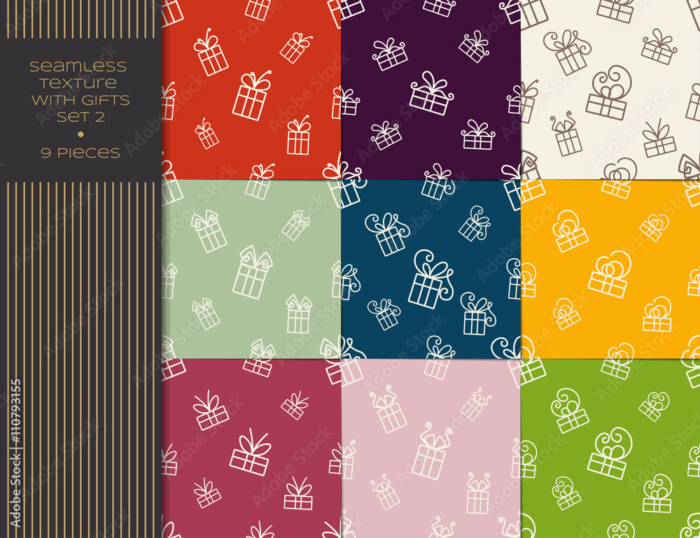 Fototapeta premium Seamless Texture With Gifts Two