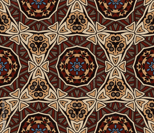 Abstract mosaic vintage ethnic seamless pattern 