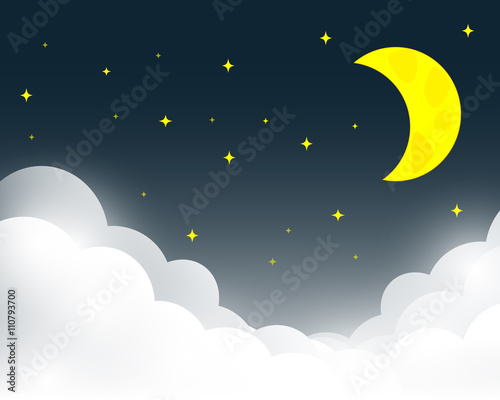 Vector night sky background 