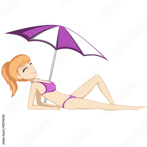 Sunbathing girl