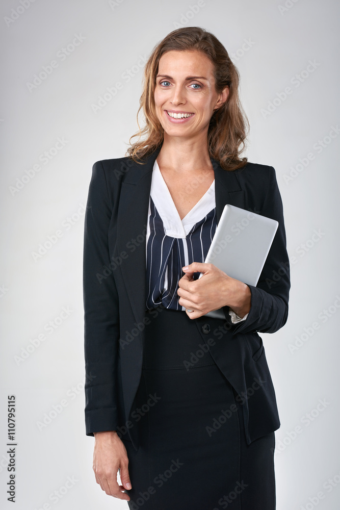 Mature business woman with tablet device Mature business woman with tablet device