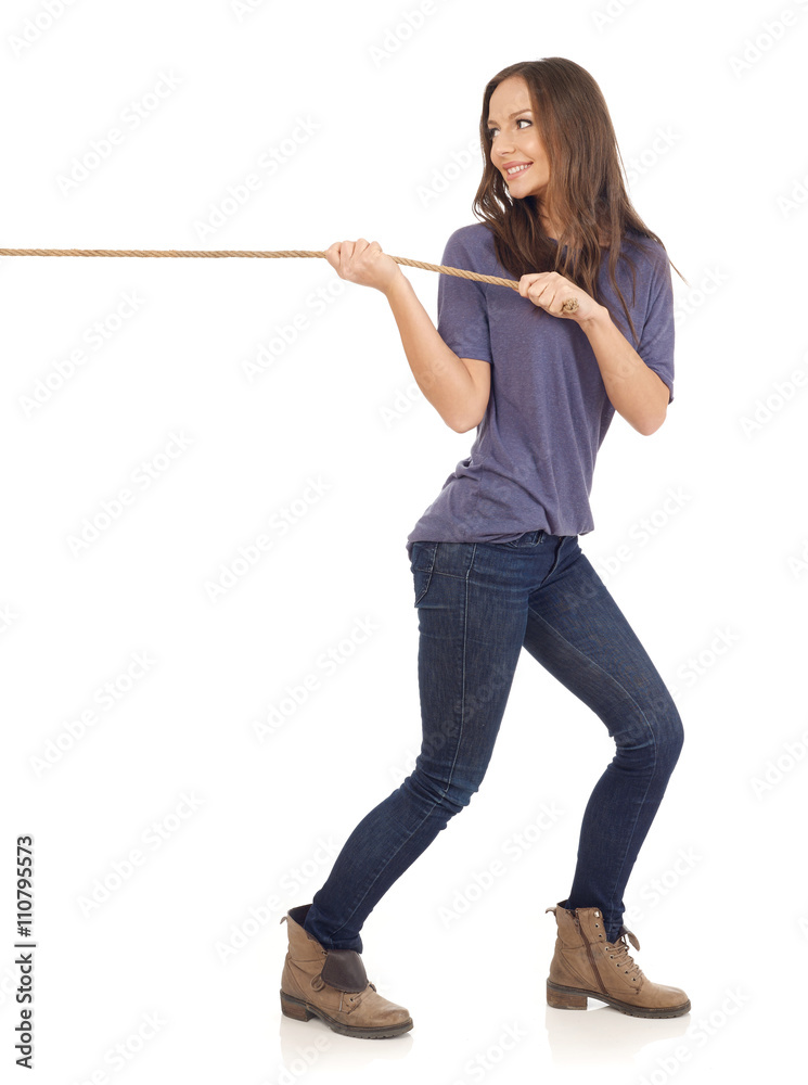 Pulling a rope Pulling a rope