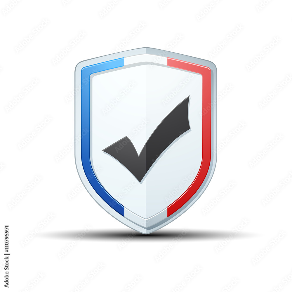 France checkmark shield sign