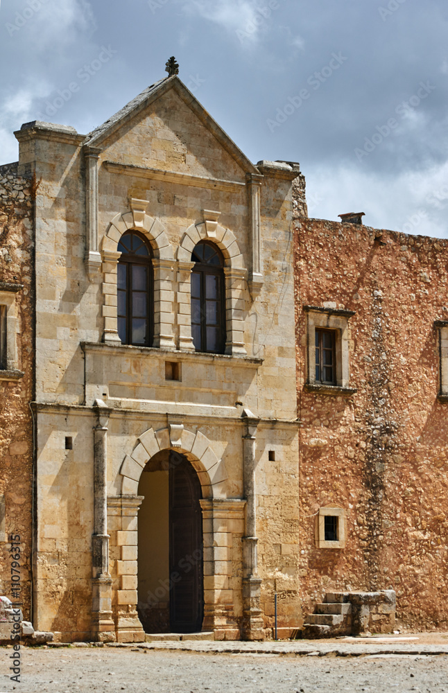 Entrance to the Orthodox monastery on the island of Crete. Entrance to the Orthodox monastery on the island of Crete.