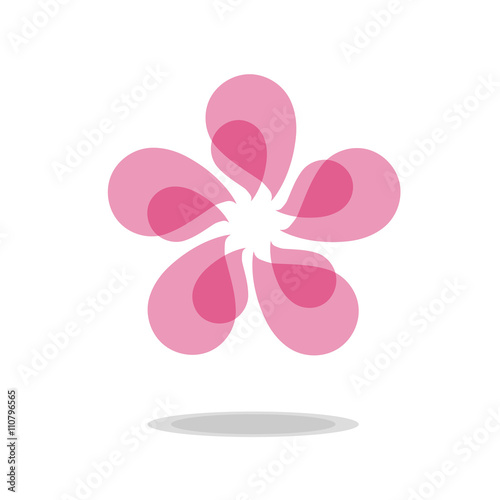 pink flower petals icon transparent vector