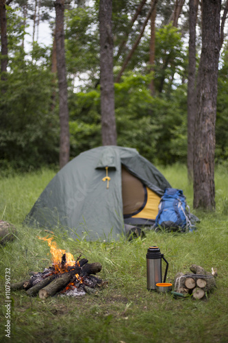 Camping in the woods. © vetal1983