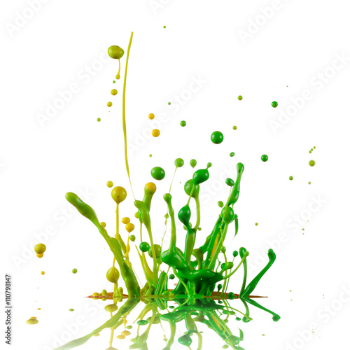 Colorful paint splashing