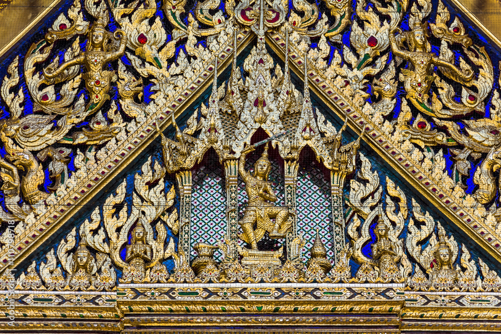 Patterns on Thai Temple in Bangkok