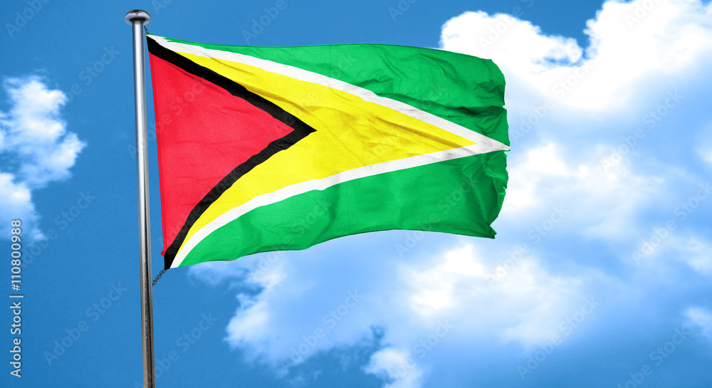 Guyana flag waving in the wind Guyana flag waving in the wind