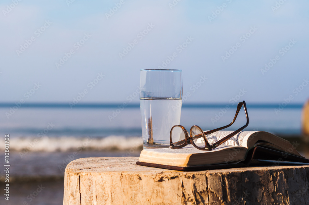Book and glass