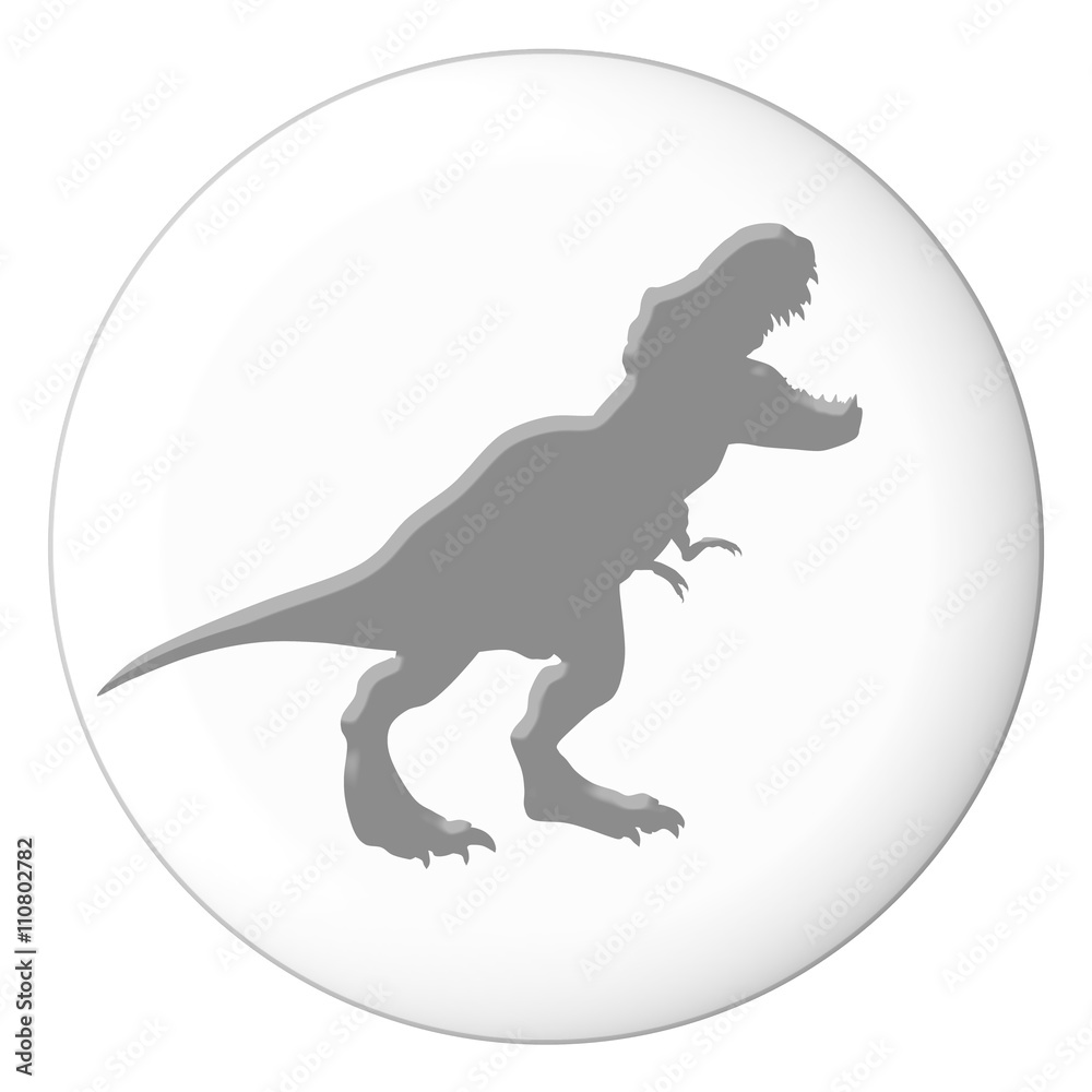 Dinosaur. Raptor tyrannosaurus monster  black silhouette