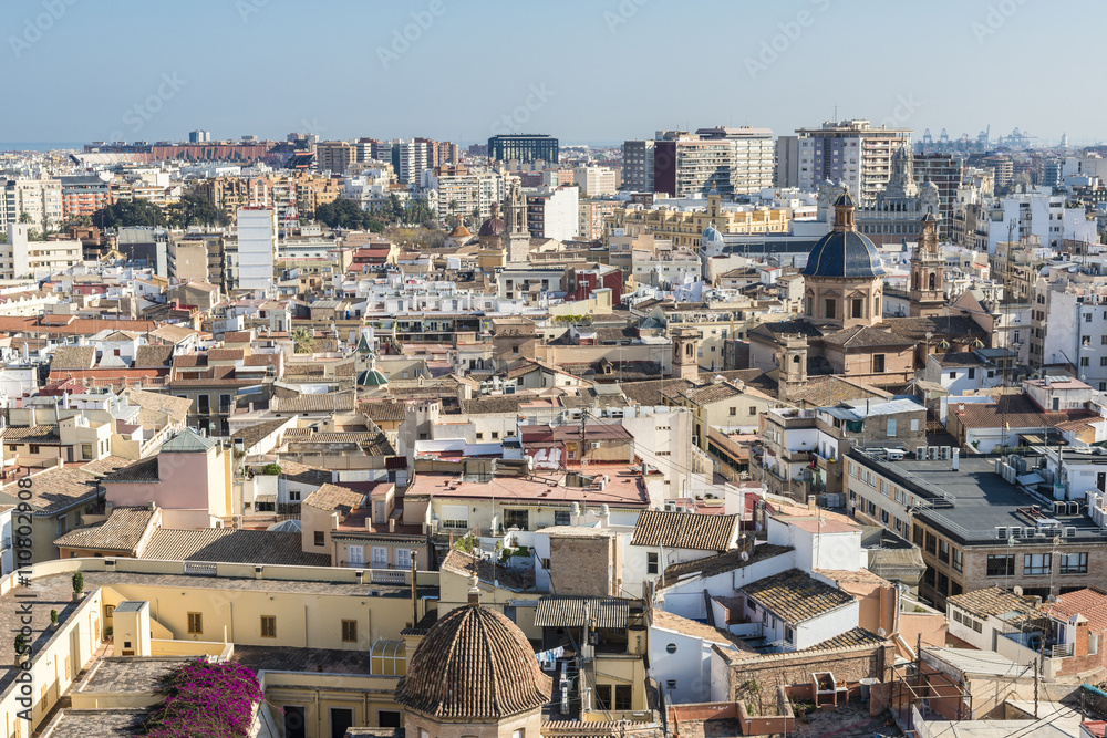 Panoramic view of the Valencia. Spain.