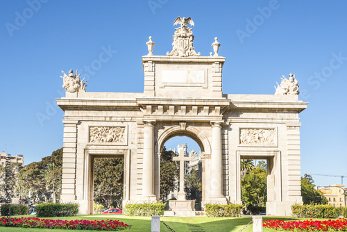 Sea Gate (Porta de la Mar) Square in Valencia