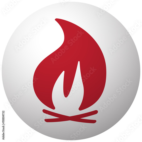 Red Tag icon on white ball