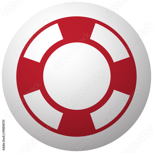 Red Tag icon on white ball