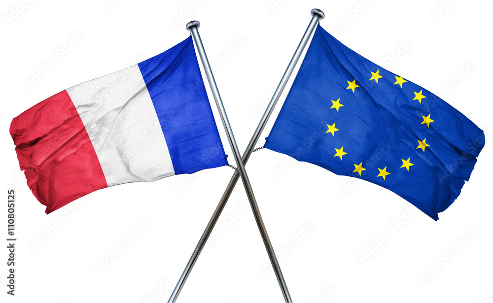 France flag combined with european union flag