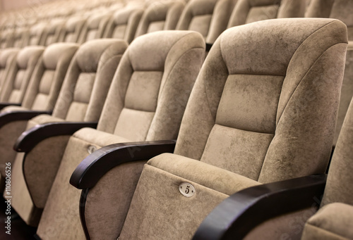 Empty comfortable seats in theater, cinema
