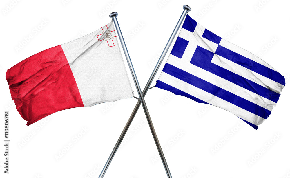Malta flag  combined with greek flag