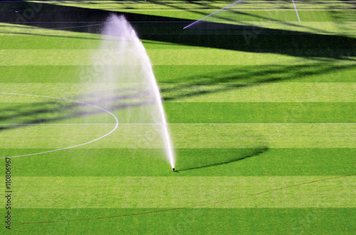 irrigation turf of luigi ferraris Marassi stadium, Genoa, Italy photo