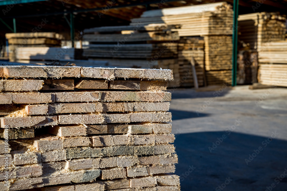 Planks packaged in manufacturing Planks packaged in manufacturing