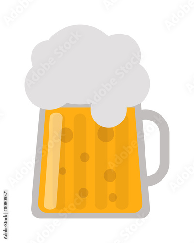 Beer cup vector illustration.