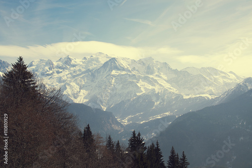 Mont Blanc mountain massif  France