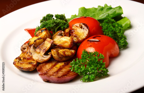 Grilled mushrooms