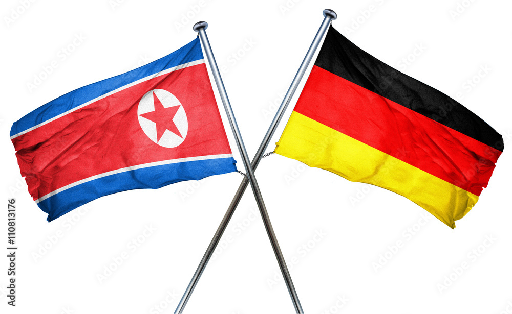 North Korea flag  combined with germany flag