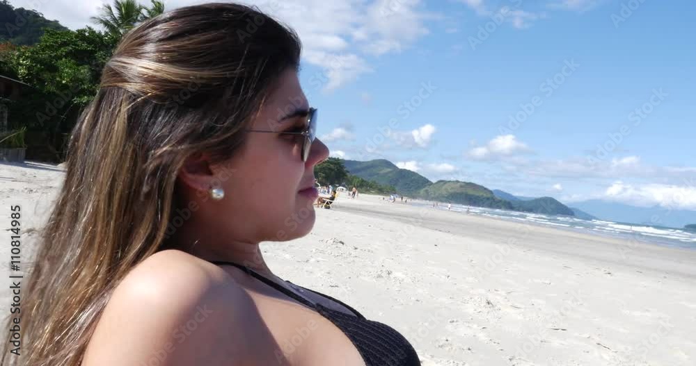 Brazilian Girl Enjoying a Summer Day in a Beach in Brazil Brazilian Girl Enjoying a Summer Day in a Beach in Brazil