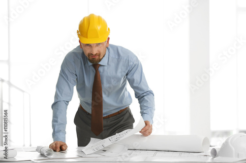Handsome male construction ...