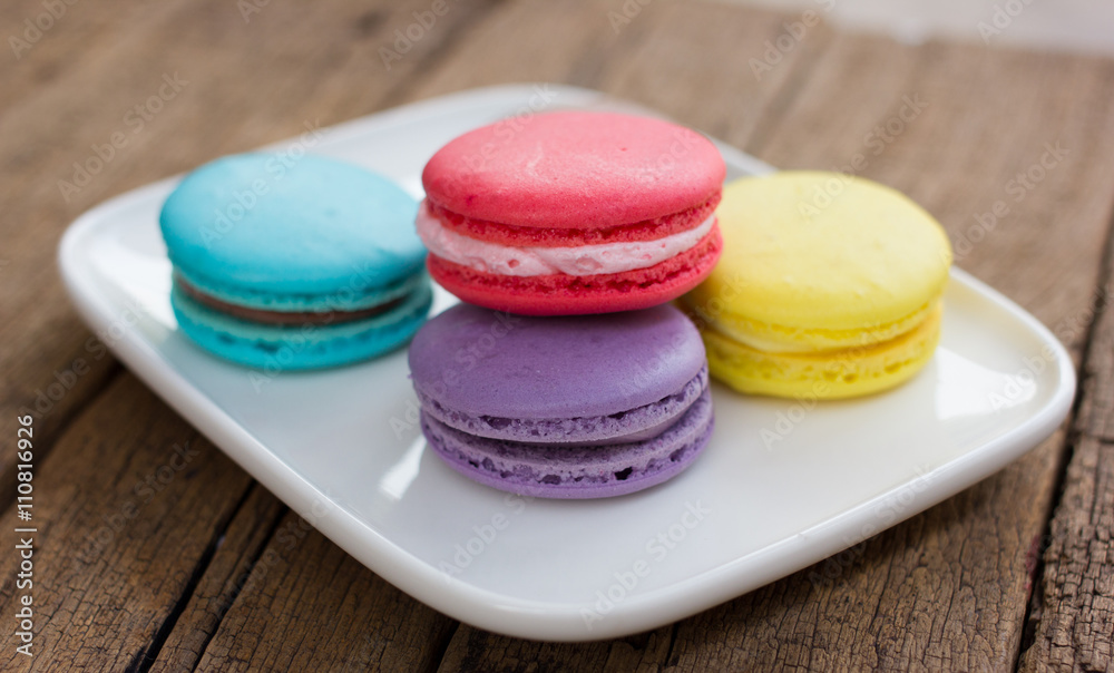 French colorful macarons. French colorful macarons.