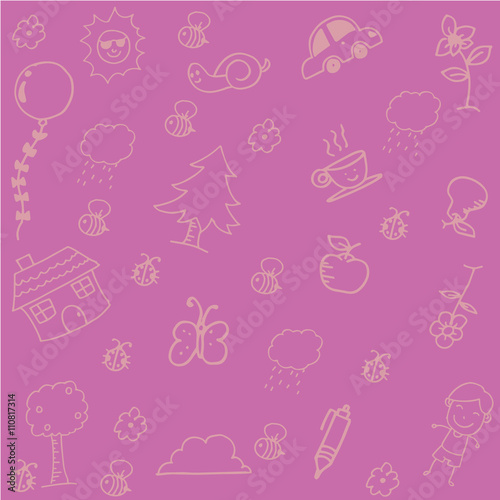 Pink Backgrounds doodle art