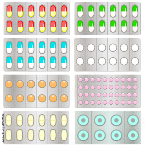 医療アイコン　錠剤シート