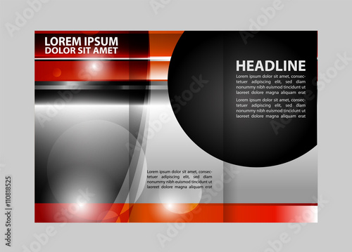 Front and back presentation of professional Two page Business Trifold, Flyer, Banner or Template design.
