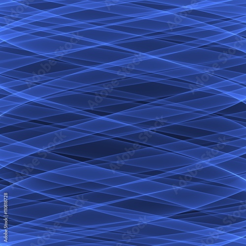 Abstract blue background pattern. Bright blue lines on the dark blue background. Digital art.
