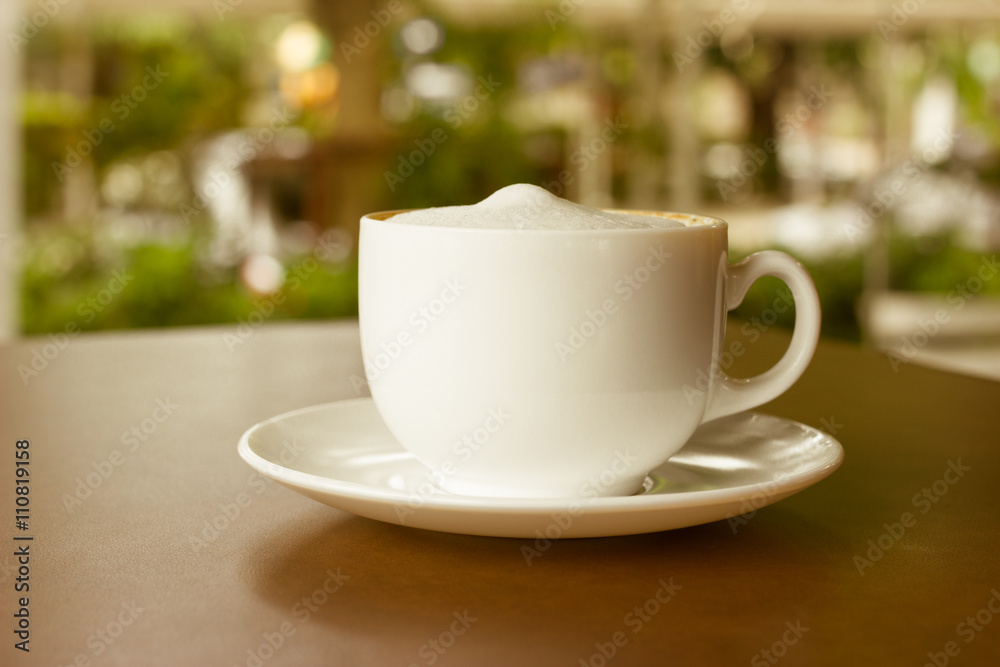 Art latte or cappuccino coffee. Art latte or cappuccino coffee.