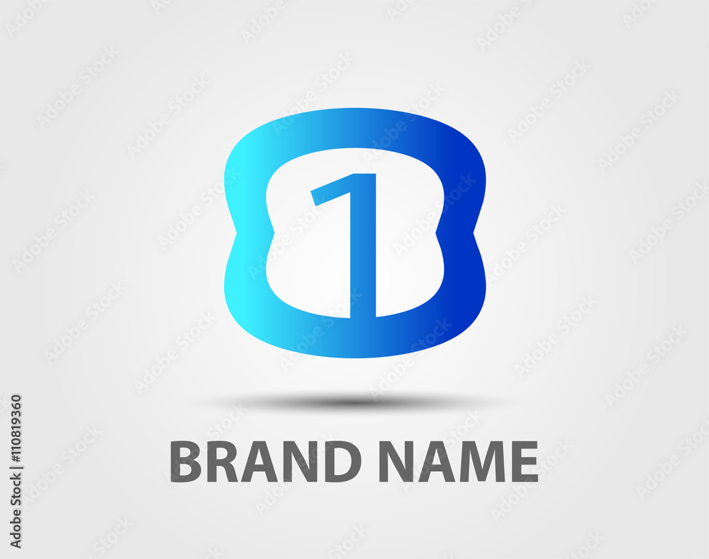 Vector sign number one 1 logo
Vector sign number one 1 logo
