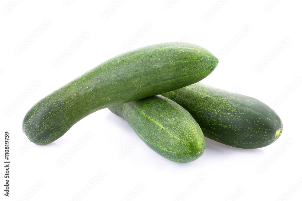 Cucumber on over white background Cucumber on over white background