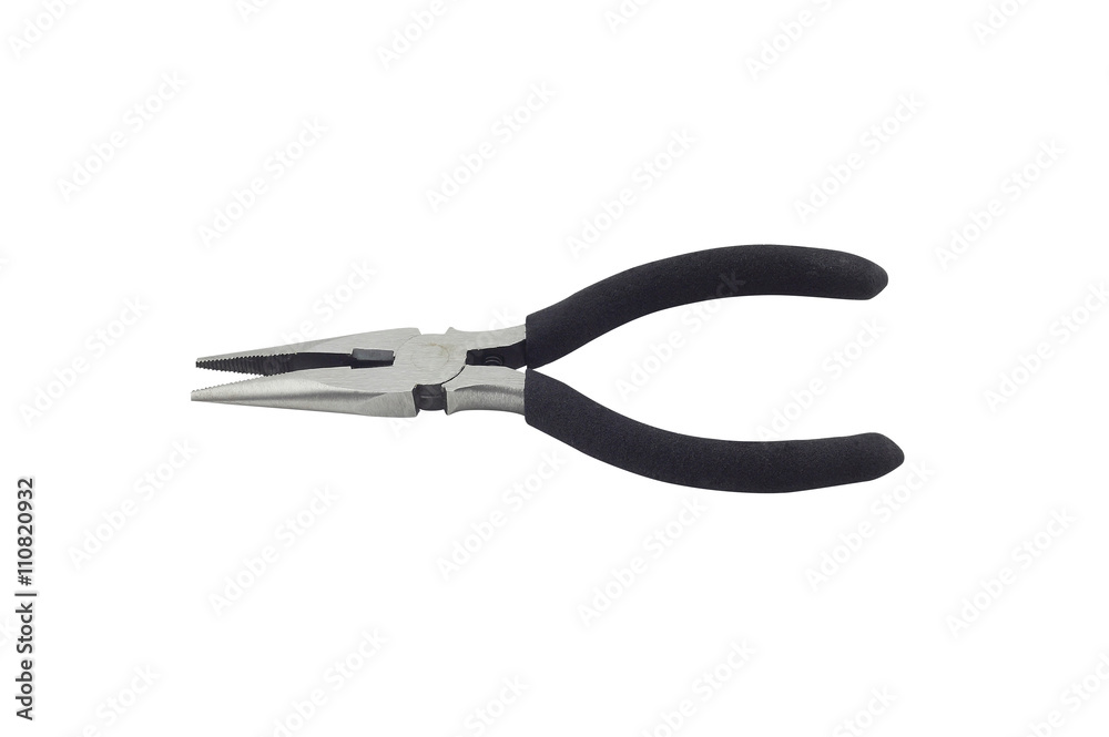 Pliers, wire cutter, handheld black isolate on white background , (with clipping path). Pliers, wire cutter, handheld black isolate on white background , (with clipping path).