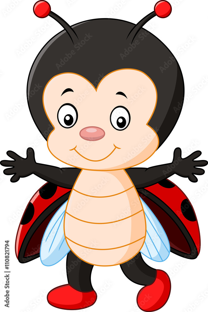 Fototapeta premium Cute ladybug cartoon