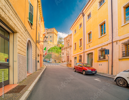 streets of small hilltop village