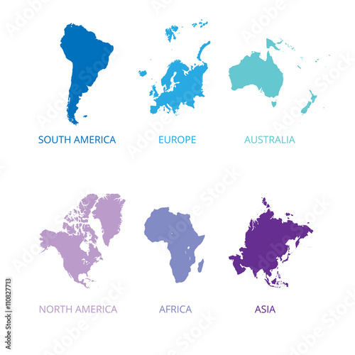 World map countries colorful. Vector illustration.
