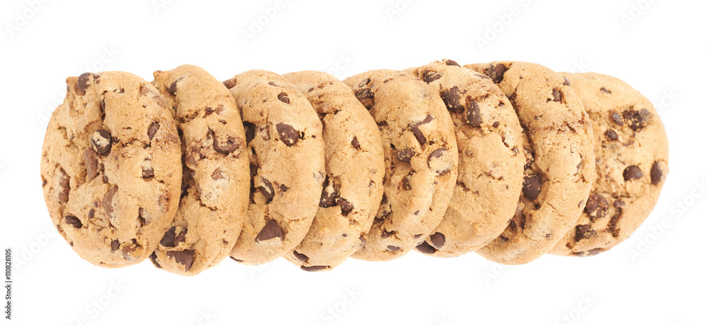 Pile of cookies isolated over the white background Pile of cookies isolated over the white background