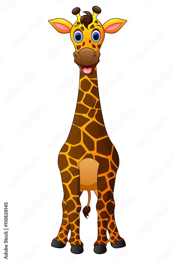 Fototapeta premium Cute giraffe cartoon