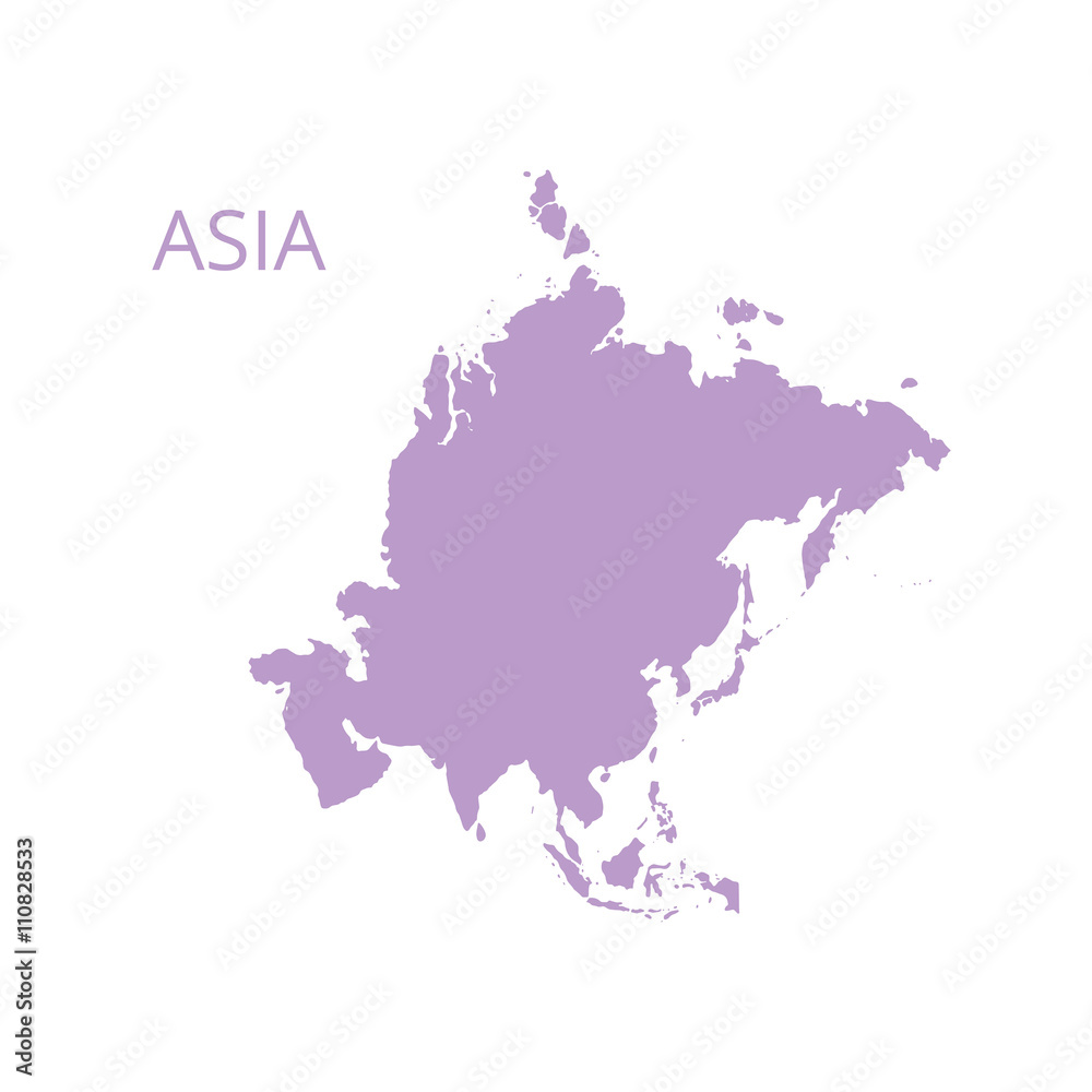 Obraz premium Asia map. Vector illustration.